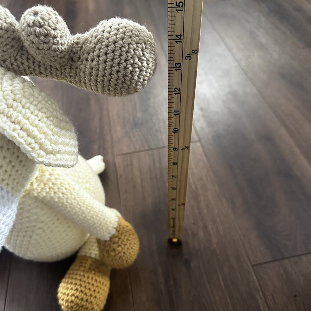 Super Cute Handmade Medium/Large Crochet Moose Kids Stuffed Animal Decor Knit - Picture 4 of 5